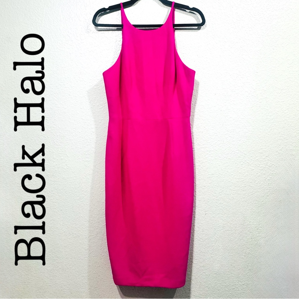 Black Halo Montego Fuchsia Dress Size 8